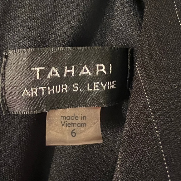 Tahari ASL Pinstripe Black Jumpsuit - Picture 3 of 3